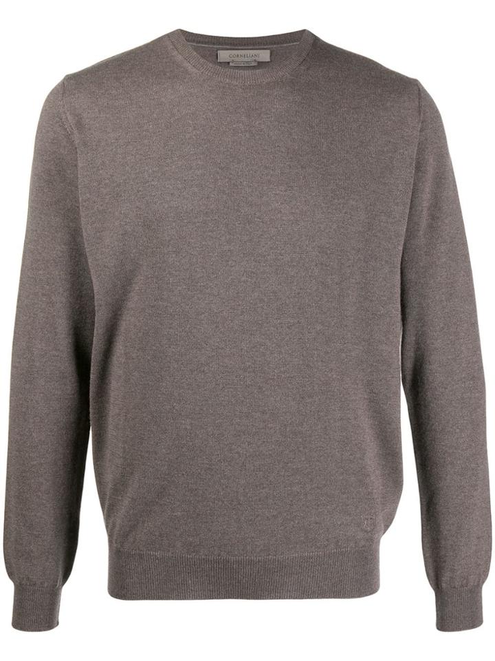 Corneliani Colour Block Jumper - Brown