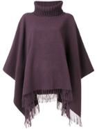 Fabiana Filippi Roll Neck Poncho - Purple