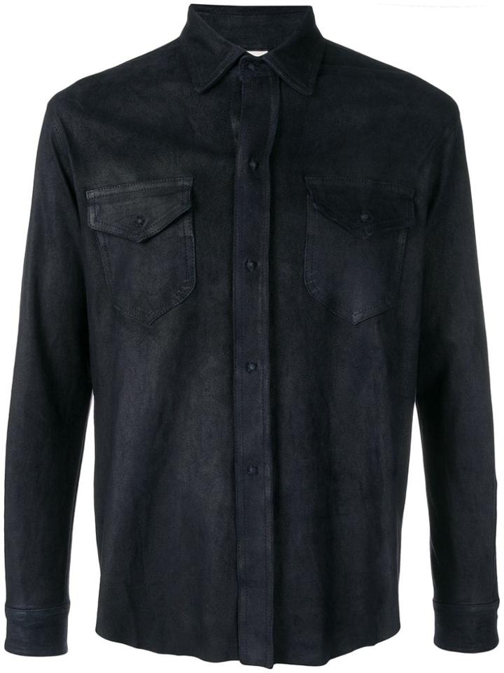 Giorgio Brato Smooth Button Shirt - Blue