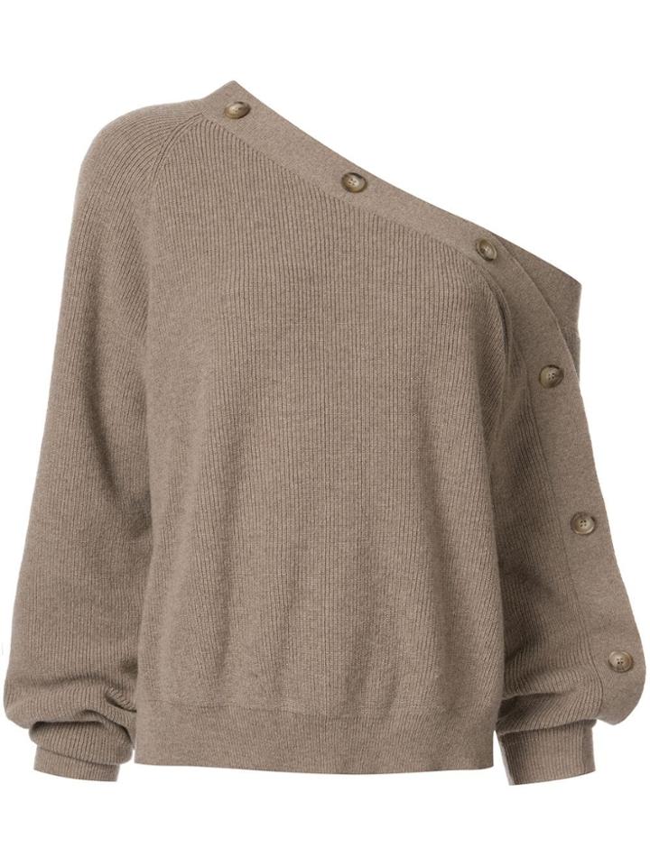 Nanushka One-shoulder Jumper - Neutrals