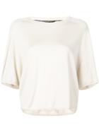 Derek Lam Cropped Batwing Silk Cashmere And Poppy Print Sweater -