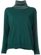 Fabiana Filippi Glitter Turtleneck Jumper - Green