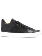Mm6 Maison Margiela Snakeskin Effect Sneakers, Women's, Size: 39.5, Black, Rubber/leather/suede