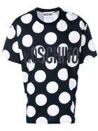 Moschino Polka Dot Print Logo T-shirt - Black