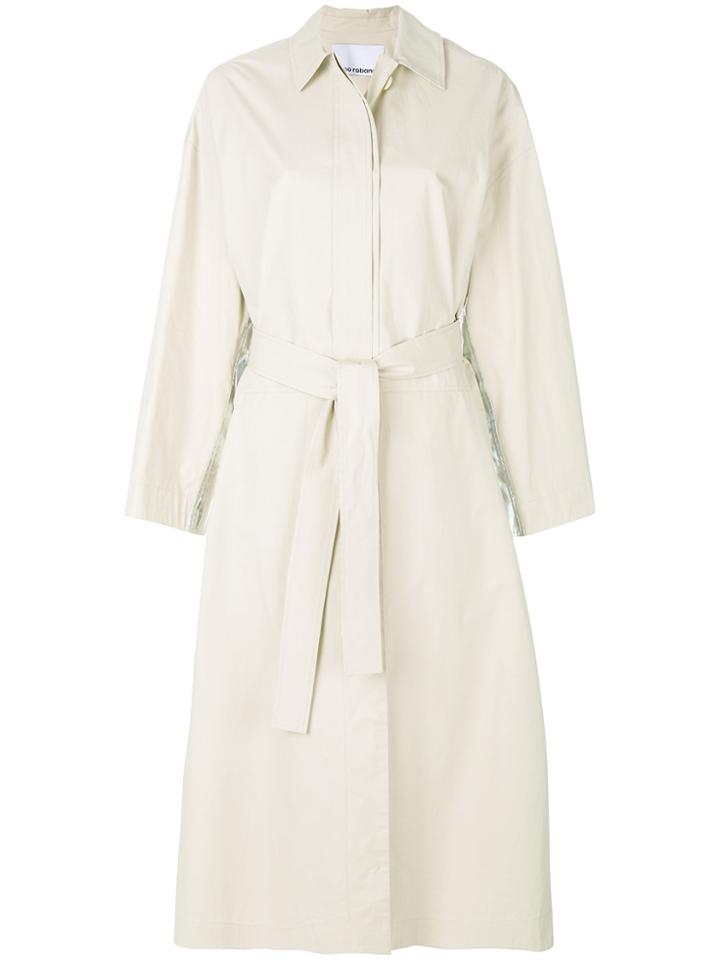 Paco Rabanne Metallic Detail Trench - Nude & Neutrals