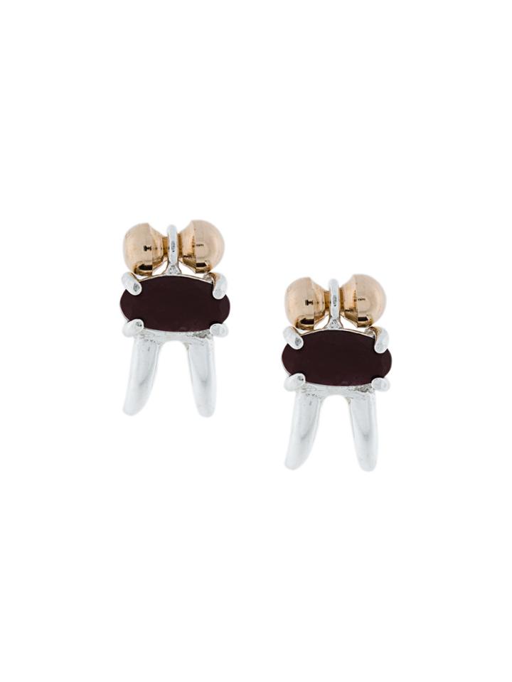 Wouters & Hendrix Curiosities Red Jasper Earrings - Metallic