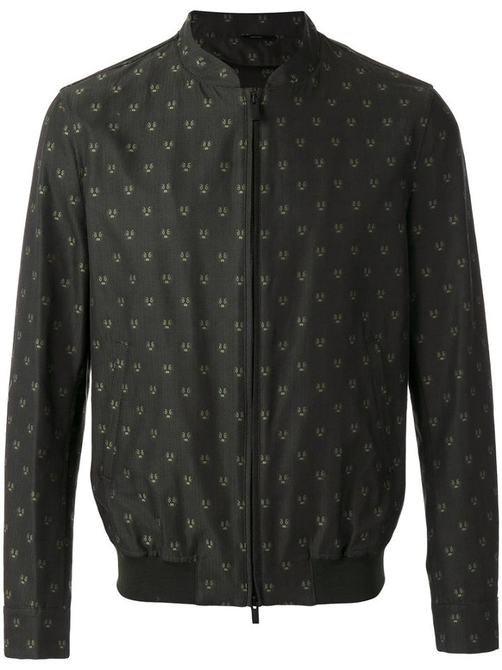 Fendi Embroidered Bomber Jacket, Men's, Size: 50, Green, Cotton