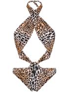 Reina Olga Showpony Leopard Print Swimsuit - Neutrals