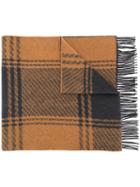 Mackintosh Brown & Charcoal Cashmere Blend Scarf Acc-020