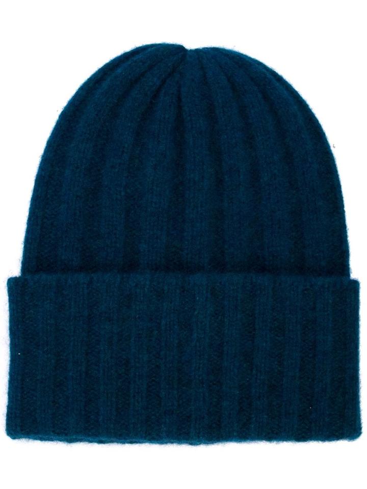 The Elder Statesman Bunny Echo Beanie - Blue