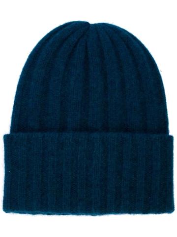 The Elder Statesman Bunny Echo Beanie - Blue