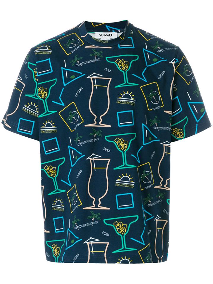 Sunnei Party Print Shirt - Blue