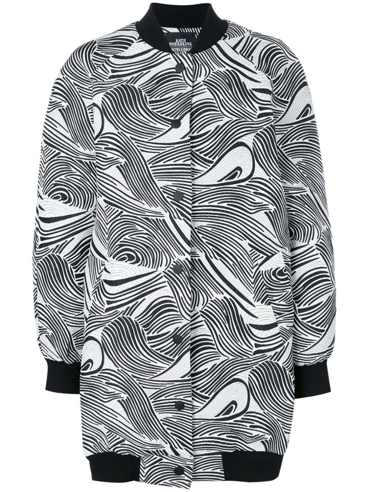 Katya Dobryakova Long Bomber Jacket - Black