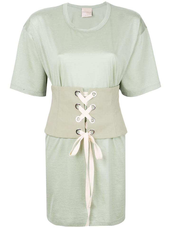 Erika Cavallini Corset Waist Detail Top - Green