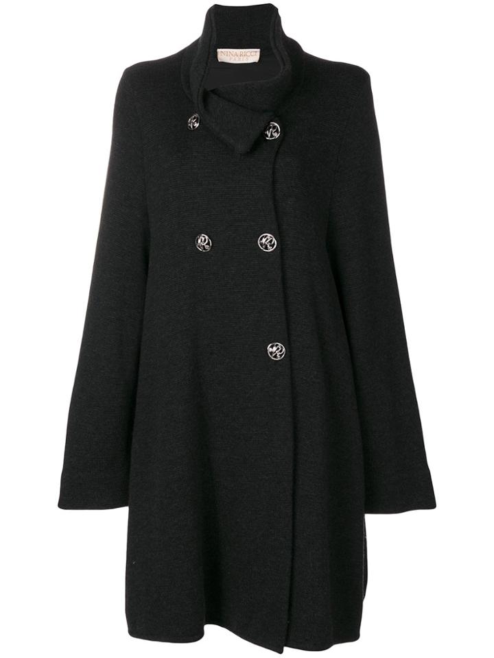 Nina Ricci Vintage Double Breasted Coat - Grey