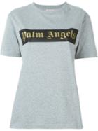Palm Angels Logo Print T-shirt, Women's, Size: Xxs, Grey, Cotton