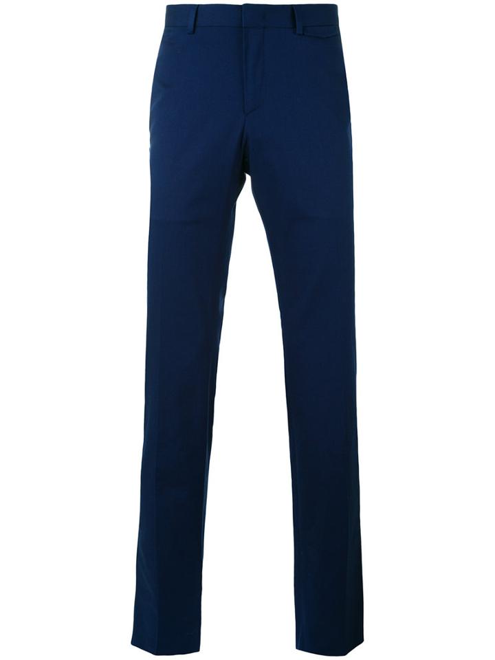 Z Zegna - Straight-leg Trousers - Men - Cotton/spandex/elastane - 50, Blue, Cotton/spandex/elastane