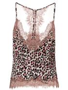 Gold Hawk Leopard Print Top - Pink