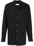 Officine Generale Printed V-neck Shirt - Black