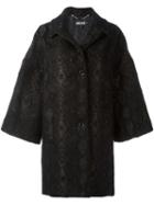 Just Cavalli Single Breasted Coat, Women's, Size: 38, Black, Acrylic/polyamide/polyester/alpaca