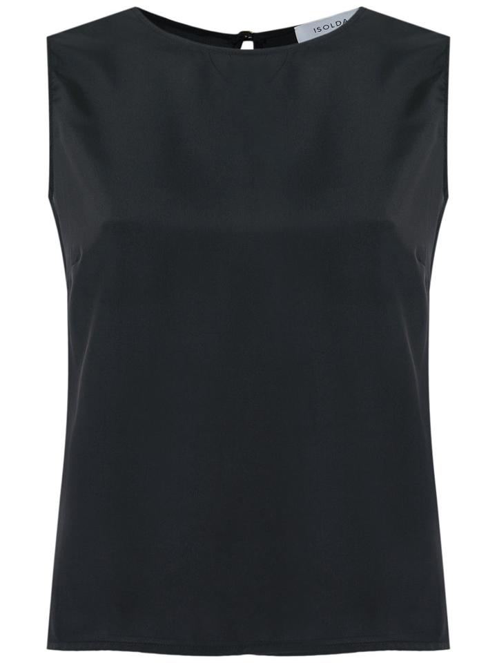 Isolda - Sleeveless Silk Blouse - Women - Silk - 44, Black, Silk