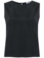 Isolda - Sleeveless Silk Blouse - Women - Silk - 44, Black, Silk