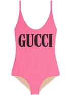 Gucci Sparkling Swimsuit With Gucci Print - Pink