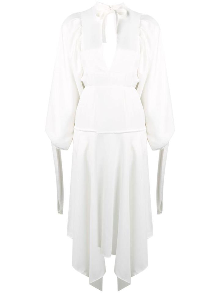 Self-portrait Tie Waist Dress - White