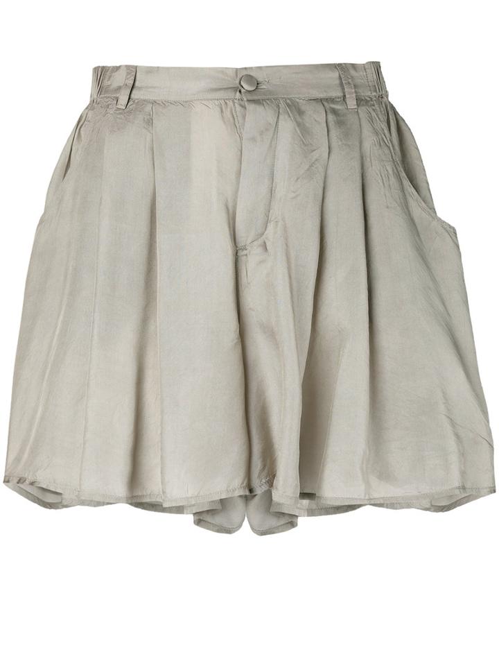 Mes Demoiselles - Comtes Shorts - Women - Silk - 38, Green, Silk