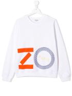 Kenzo Kids Teen Logo Sweatshirt - White