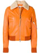 Jw Anderson Zipped Leather Jacket - Yellow