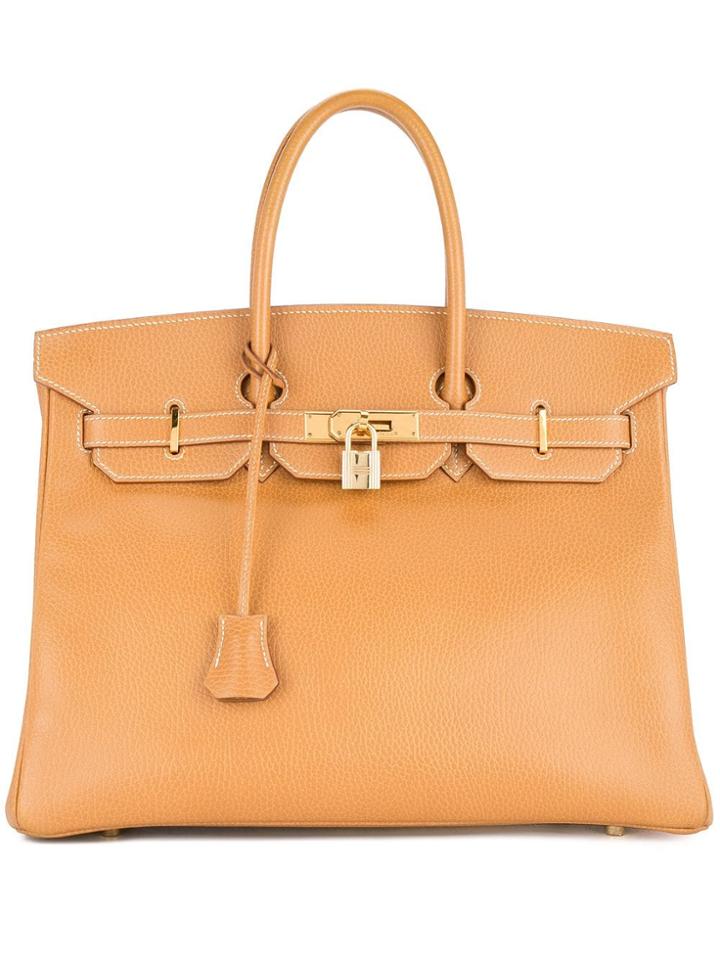 Hermès Vintage Birkin 35 Hand Bag Ardennes - Brown
