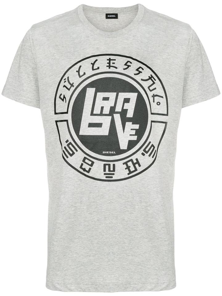 Diesel Front Printed T-shirt - Grey