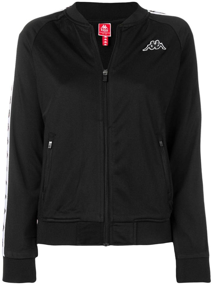 Kappa Logo Stripe Sports Jacket - Black