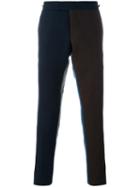 Thom Browne Colour Block Trousers, Men's, Size: 3, Wool/cupro
