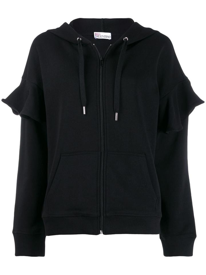 Red Valentino 'love You' Zip-up Hoodie - Black