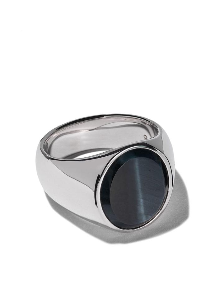 Tom Wood Oval Blue Hawk Eye Ring - Unavailable