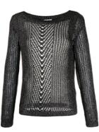 Liu Jo Sheer Knitted Sweater - Black