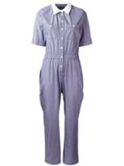 Vanessa Seward - Combinaison Downtown Jumpsuit - Women - Cotton - 40, Women's, Blue, Cotton