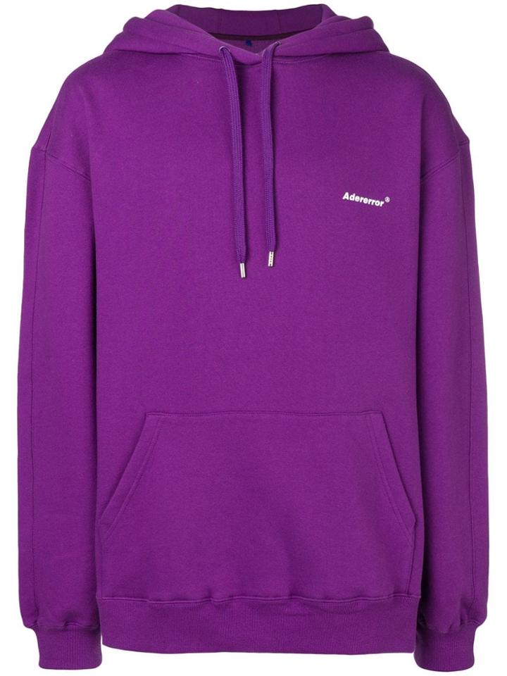 Ader Error Oversized Logo Hoodie - Pink & Purple