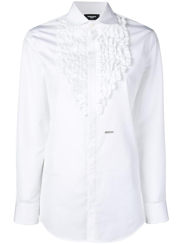 Dsquared2 Ruffle-embroidered Shirt - White