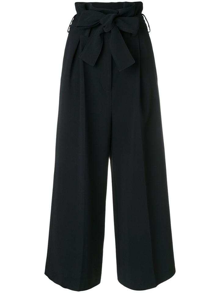 Stella Mccartney Belted Cropped Culottes - Black