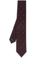 Ermenegildo Zegna Geometric Micro Pattern Tie - Red