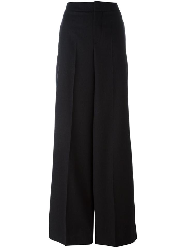 Etro High-waisted Trousers, Women's, Size: 46, Black, Spandex/elastane/wool