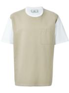 Ami Alexandre Mattiussi Colour Block T-shirt, Men's, Size: Medium, Green, Cotton