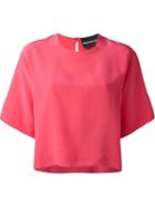 Marco Bologna Back Keyhole T-shirt, Women's, Size: 42, Pink/purple, Silk