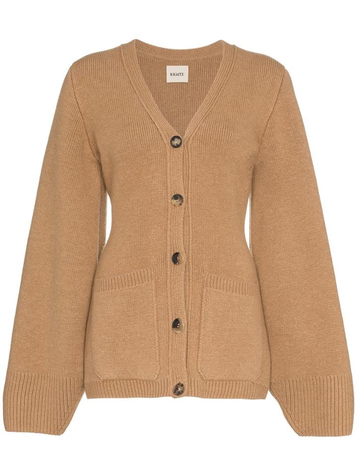 Khaite Lucy Cashmere Cardigan - Brown