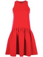 Alexander Mcqueen Pleated Dress - Red