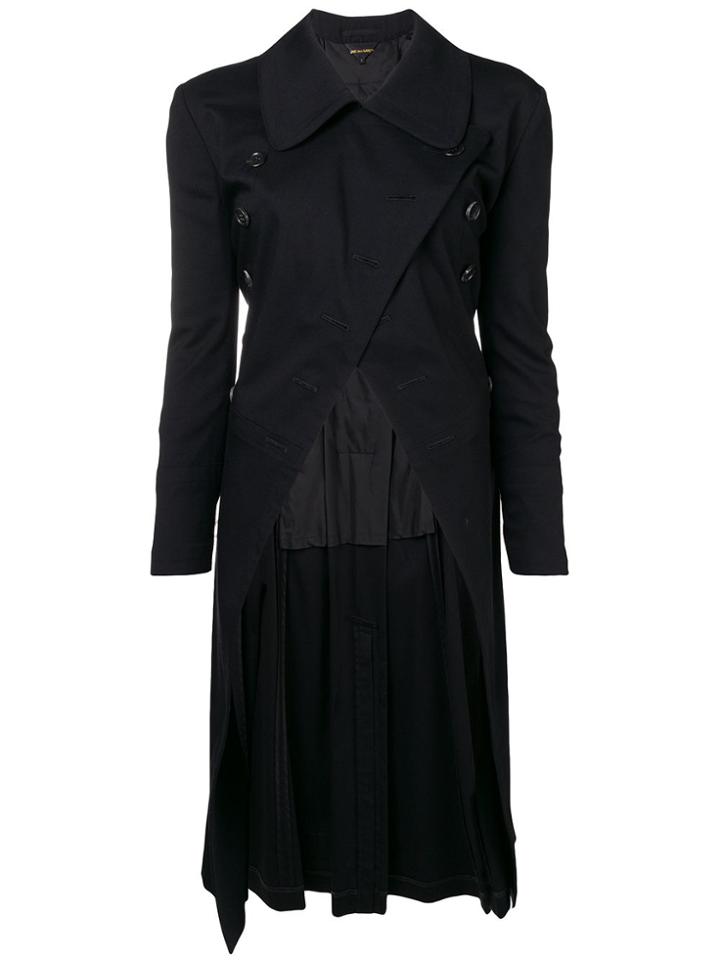 Comme Des Garçons Vintage Double Breasted Asymmetric Coat - Black