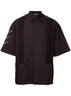 Lanvin - Cross Stitch Arrow Boxy Shirt - Men - Cotton - 37, Brown, Cotton